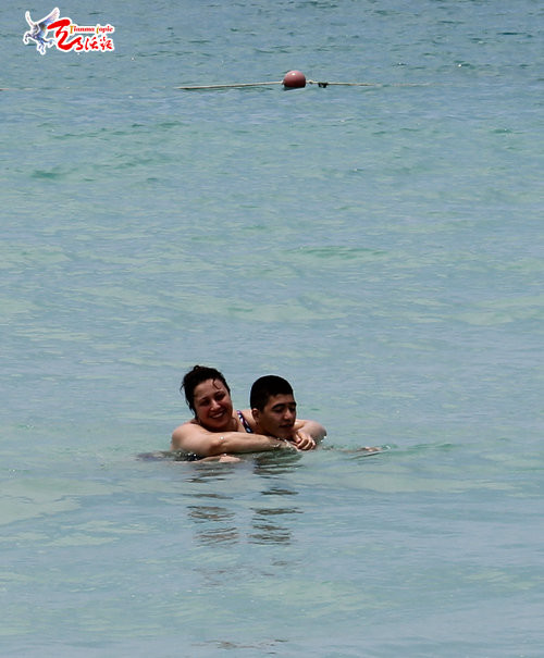 Playa nudista en Sanya, Hainan