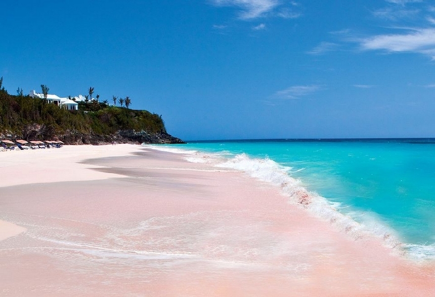 La playa rosa de Bermuda