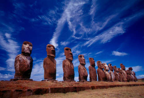 La isla de Pascua.