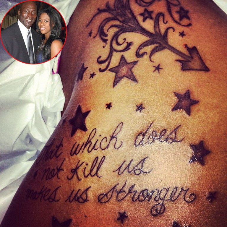 La hija del jugador Michael Jordan luce su sensualidad con tatuajes