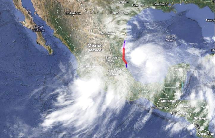 Huracán y tormenta tropical se combinan dejando 19 muertos en México