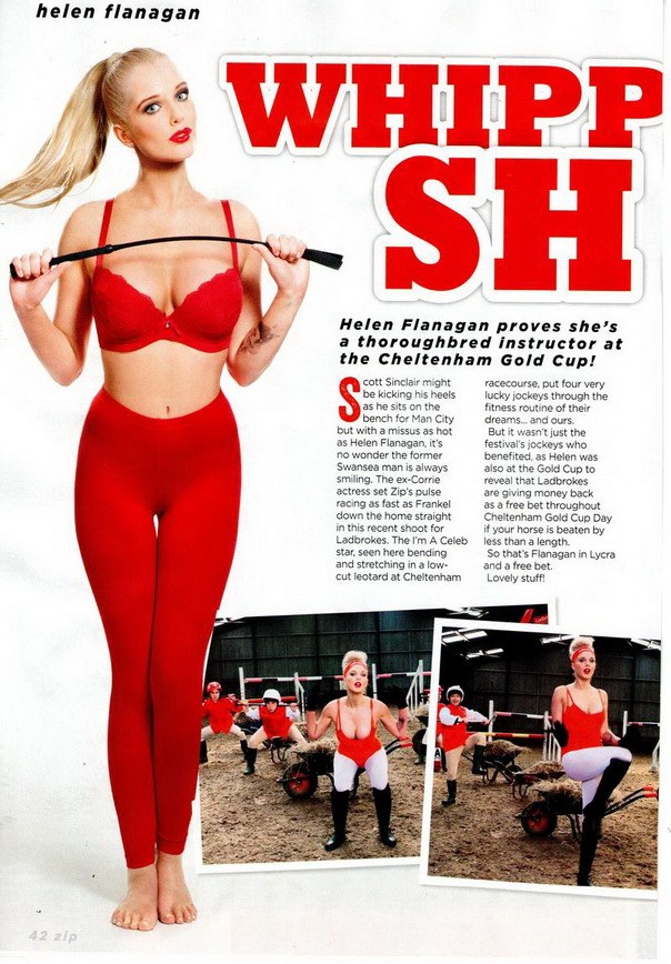 Diosa de Manchester Helen Flanagan totalmente desnuda en periódico