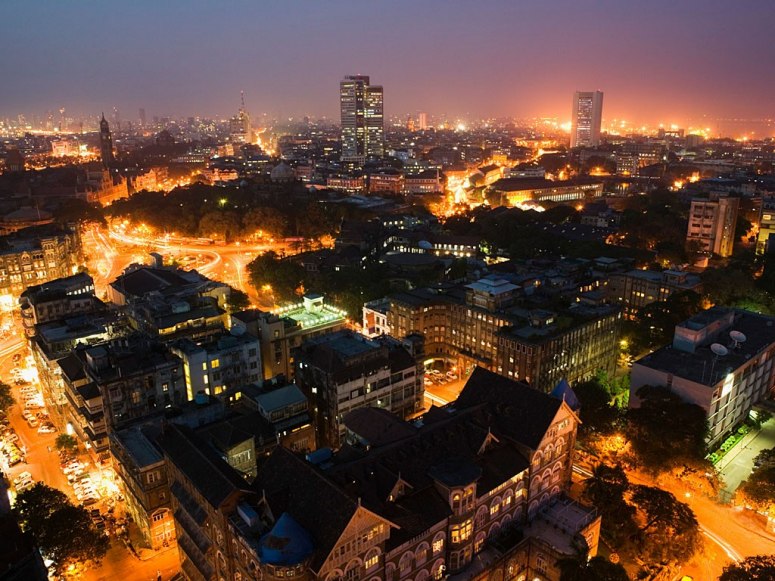 Panoramas impresionantes de las ciudades bajo la noche: Bombay