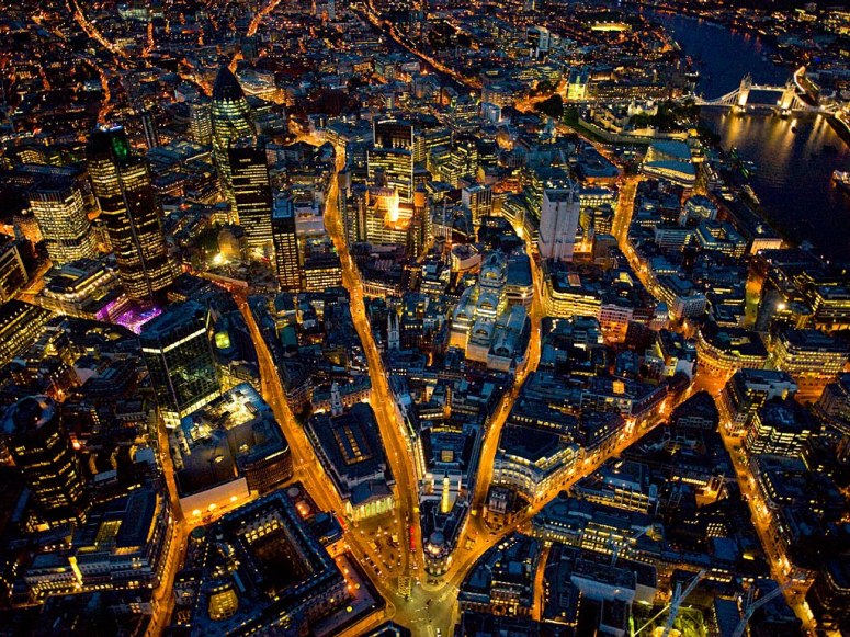 Panoramas impresionantes de las ciudades bajo la noche: Londres