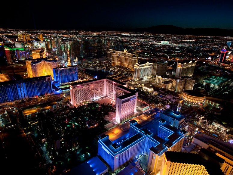 Panoramas impresionantes de las ciudades bajo la noche: Las Vegas