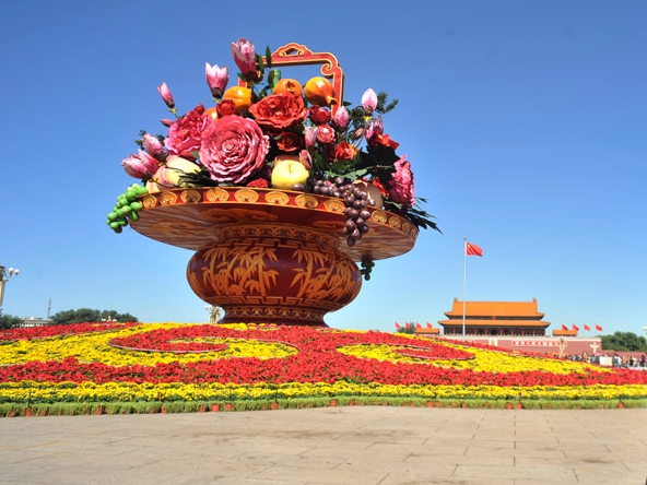 La arriatas en la Plaza Tian'anmen para festejar el Día Nacional de China de la última década1