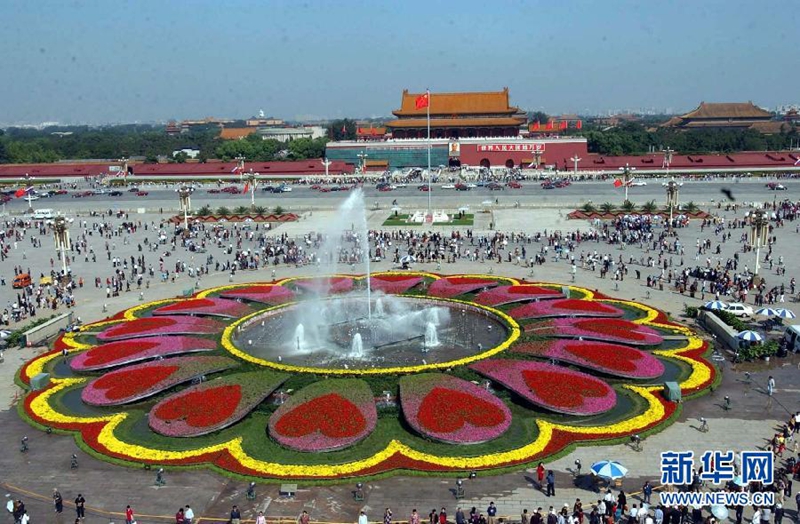 La arriatas en la Plaza Tian'anmen para festejar el Día Nacional de China de la última década11