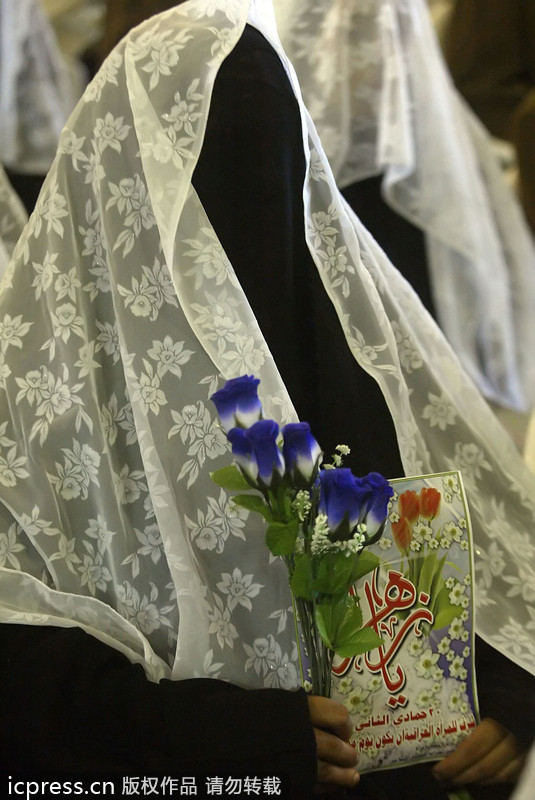 Vestido tradicional de la novia de Irak