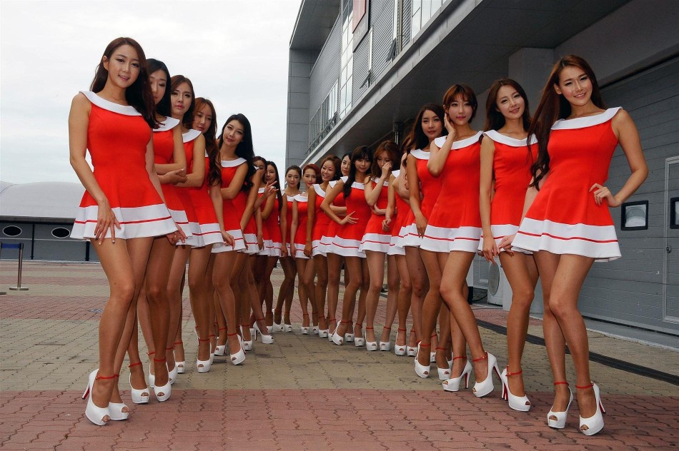 Las animadoras coreanas hermosas de F1
