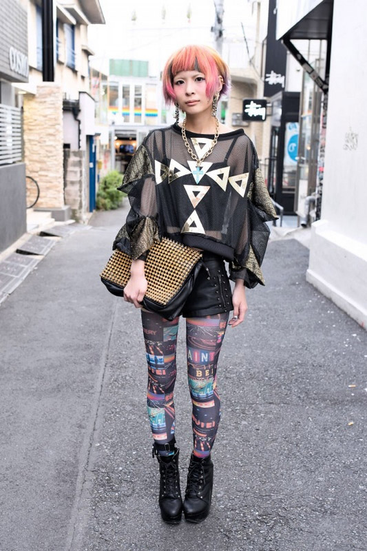 Grotesca moda de la calle de las chicas japonesas 