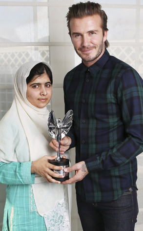 David Beckham premia a Malala el premio “Orgullo de Gran Bretaña”