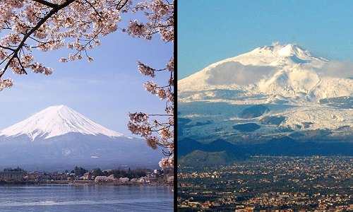 Dos volcantes entraron a la lista, el primero el Monte Fuji en Japón