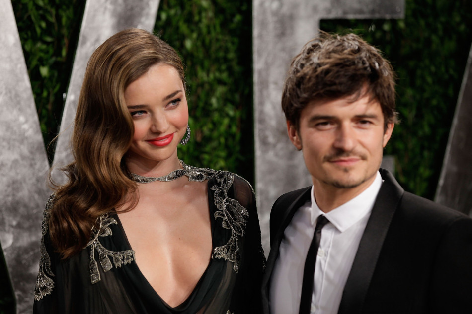 Momentos cariñosos de la supermodelo Miranda Kerr y su ex esposo Orlando Bloom 