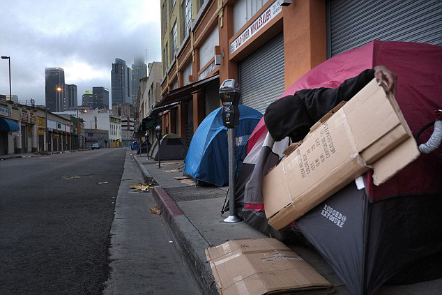 Vida real en la favela de Los Angeles de EE.UU.