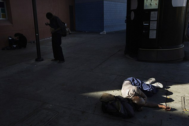 Vida real en la favela de Los Angeles de EE.UU.