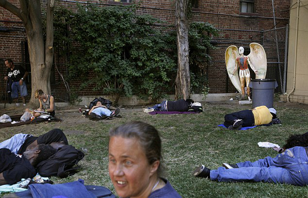 Vida real en la favela de Los Angeles de EE.UU.