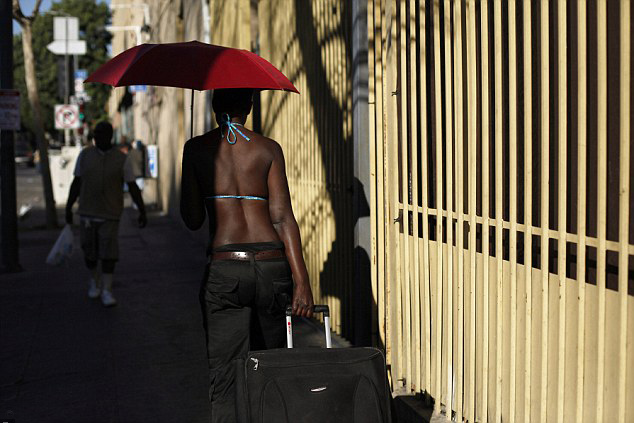 Vida real en la favela de Los Angeles de EE.UU.