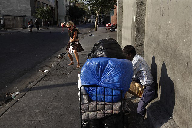 Vida real en la favela de Los Angeles de EE.UU.