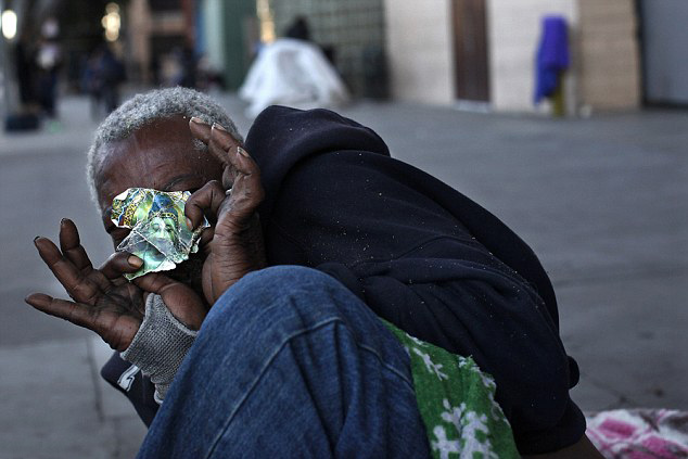 Vida real en la favela de Los Angeles de EE.UU.