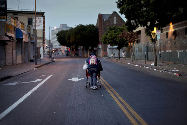 Vida real en la favela de Los Angeles de EE.UU.