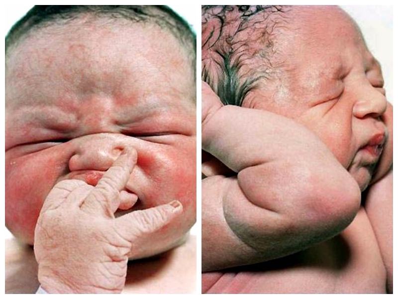 Las caras que dan los bebés recién nacidos3