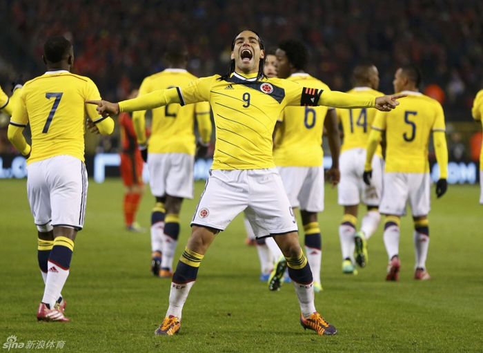 Colombia ganó a Belgica con goles de Falcao y Ibarbo 1
