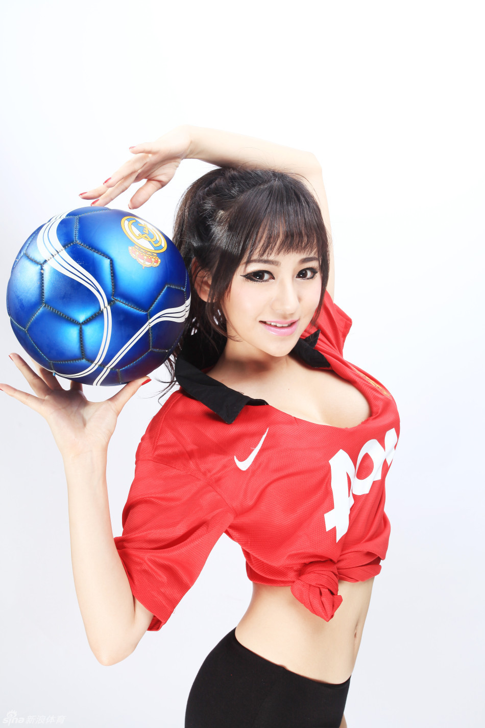 Sexy animadora china de fútbol 
