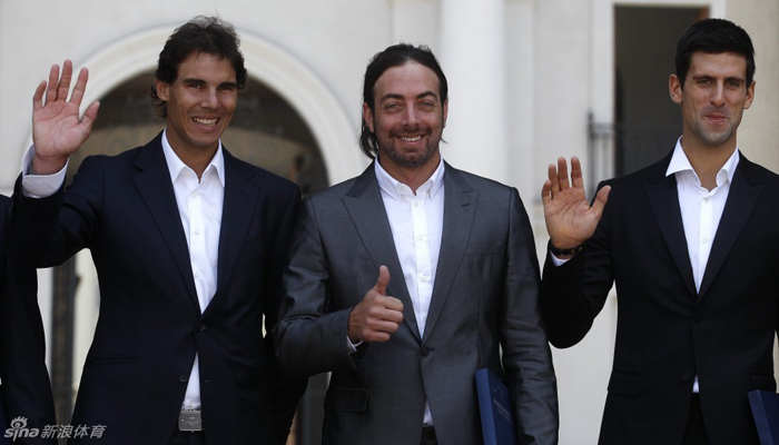 Nadal y Djokovic se asistieron al partido de despedida del tenista chileno Massú 1