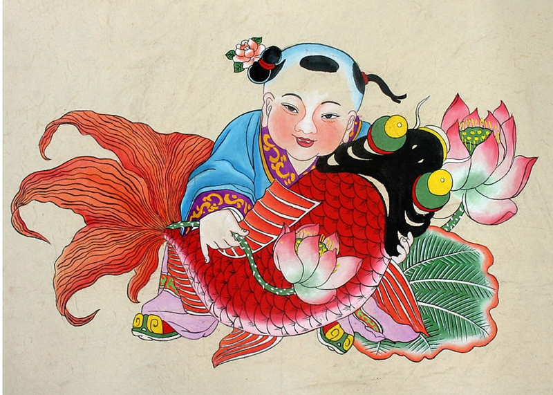 Enciclopedia de la cultura china: estampa de Año Nuevo3