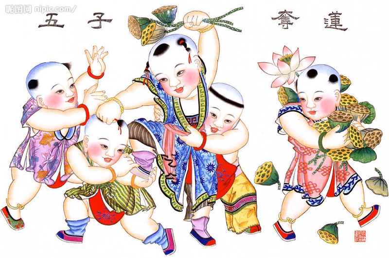 Enciclopedia de la cultura china: estampa de Año Nuevo4