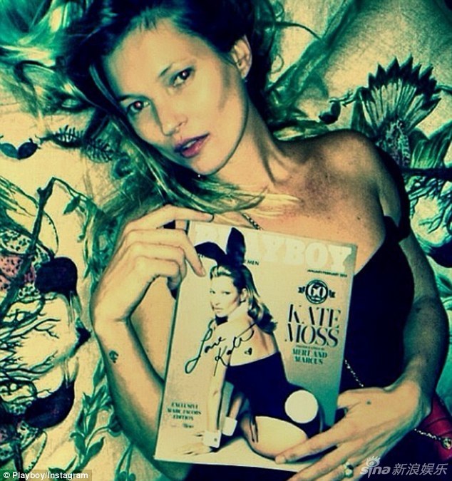 Kate Moss, sexy ‘conejo’ en la portada de PLAYBOY