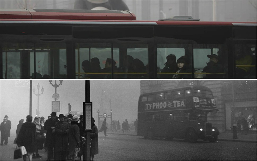 Fotos en comparación: la espesa niebla y contaminación entre China y Londres