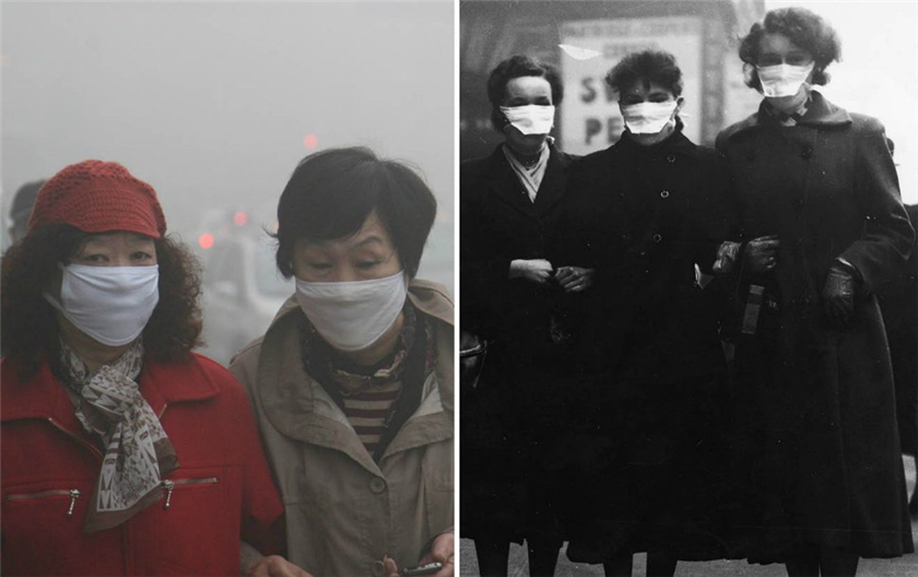 Fotos en comparación: la espesa niebla y contaminación entre China y Londres