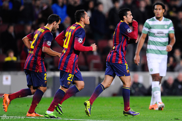 El Barça goleó 6-1 al Celtic en el Camp Nou 55