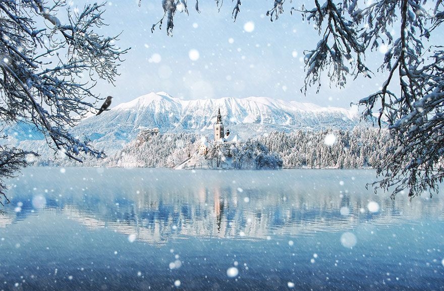 Los paisajes fantásticos en el invierno