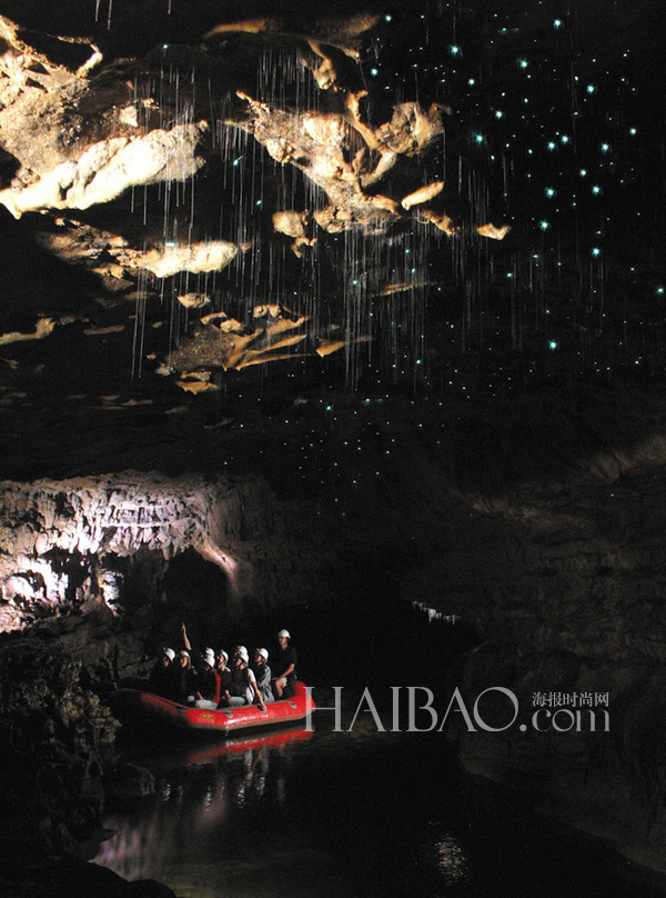 Luciérnagas iluminan cuevas en Waitomo, Nueva Zelanda3