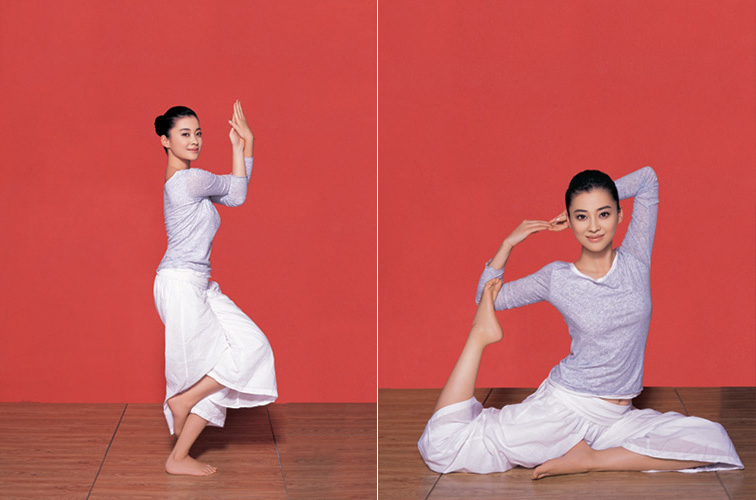 A las famosas chinas le encantan yoga