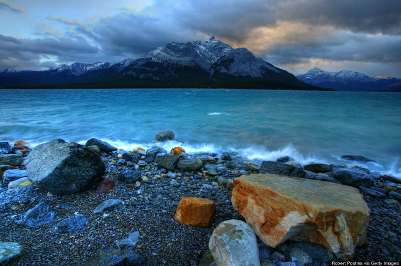 Imágenes fantásticas del lago Abraham en invierno