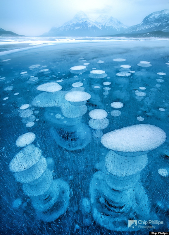 Imágenes fantásticas del lago Abraham en invierno