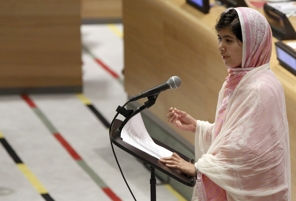  Malala emociona en la ONU