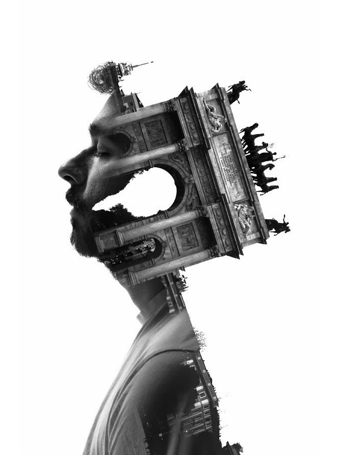 Arte ingeniosa: perfecta combinación del perfil humano con la arquitectura urbana7