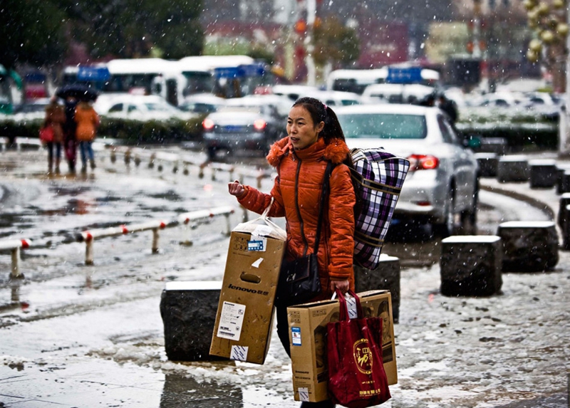 El camino a casa para pasar el año nuevo chino con la familia10