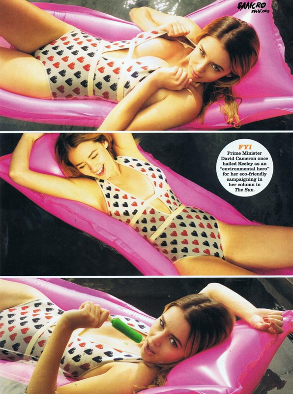 La sexy modelo Keeley Hazell posa atractivamente para FHM