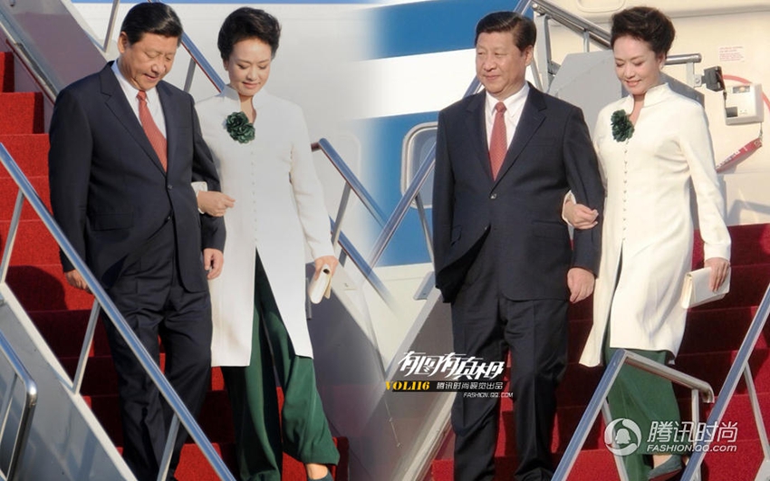 Estilo de moda de marcas domésticas de la primera dama de China destaca su elegancia6