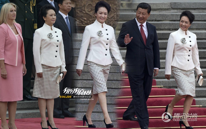Estilo de moda de marcas domésticas de la primera dama de China destaca su elegancia8