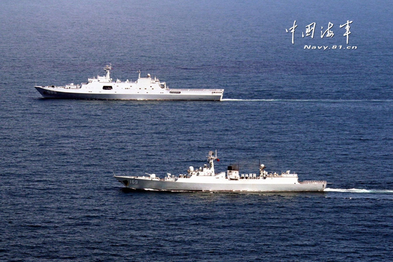 Marina china realiza entrenamientos en el océano Índico y el Pacífico