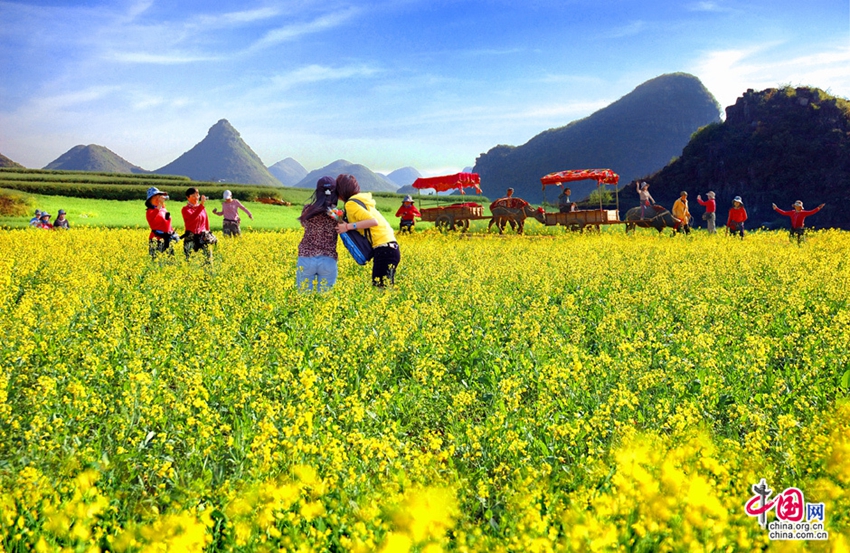 La primavera de Luoping, mar de flores de canola en China9