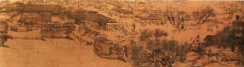 Enciclopedia de la cultura china: A lo largo del río durante el Festival Qingming 清明上河图1