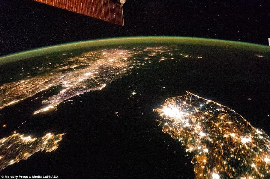 El “agujero negro” de Corea del Norte, según la NASA