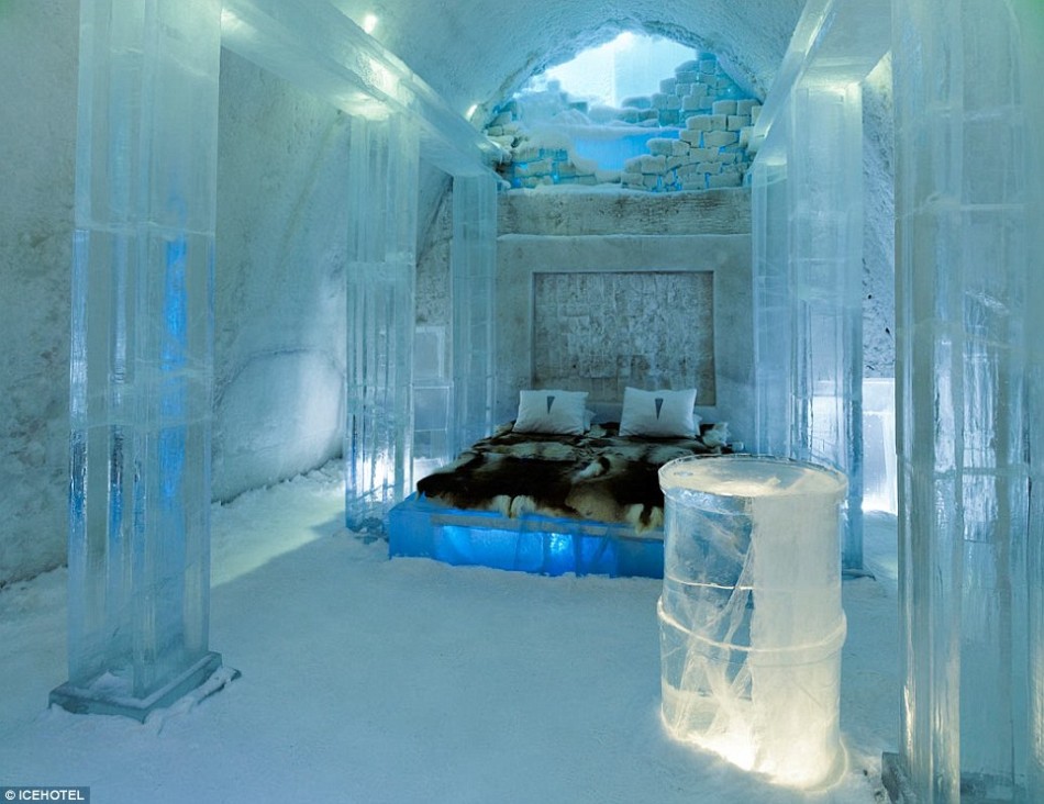 Visitan el hotel de hielo y nieves de Suecia